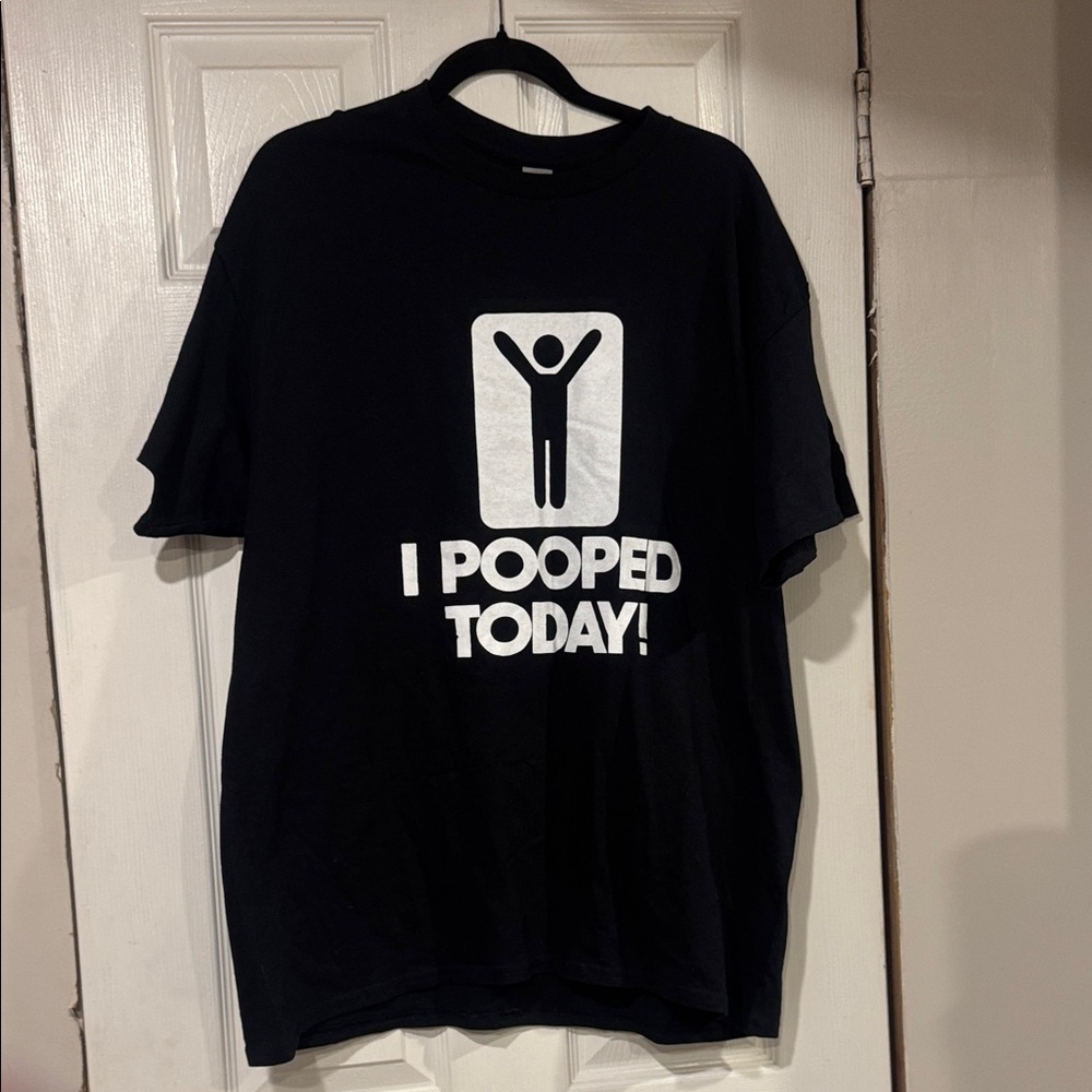 Gildan Black 'I Pooped Today!' Graphic Tee